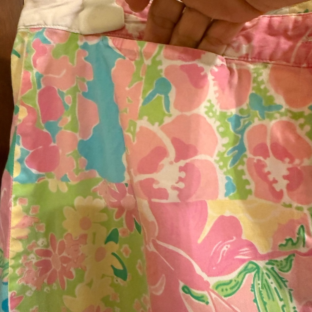 Lilly Pulitzer Colorful Patchwork Cropped Pants - Picture 3 of 7